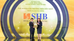 SHB được vinh danh Top 10 doanh nghiệp có báo cáo thường niên tốt nhất
