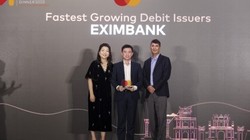 Eximbank đạt giải thưởng 'Fastest Growing Debit Issuers' từ Mastercard