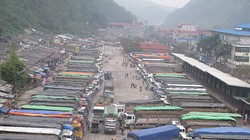 Có hơn 500 xe chở các loại nông sản như dưa hấu, xoài, thanh long, chuối... bị ùn ứ tại cửa khẩu