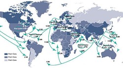 Đường đi của xi măng và clinker xuất khẩu