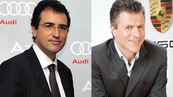 Ông Laurent Genet, Tổng giám đốc Audi Việt Nam (trái) và ông Andreas Klingler, Tổng giám đốc Porsche Việt Nam (phải)