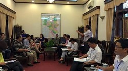 Quang cảnh buổi làm việc của đoàn kiểm tra (ảnh: KT)