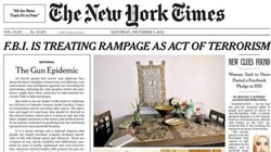 Trang nhất của tờ New York Times ngày 5/11. Ảnh chụp màn hình