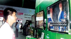 Triển lãm điện máy Sony. Ảnh: QUỐC HÙNG