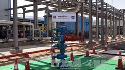 Giếng dầu Mangla số 1 tại nhà máy khai thác dầu khí Cairn tại Rajasthan, Ấn Độ. Ảnh: AFP/TTXVN