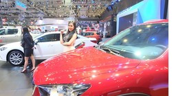 Xe Mazda được trưng bày tại một triển lãm ô tô ở TPHCM -Ảnh: Quốc Hùng