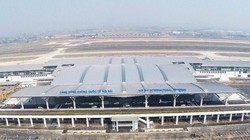 Nhà ga T2, sân bay quốc tế Nội Bài nhìn từ trên cao. (Ảnh: Minh Sơn-Hoàng Long/Vietnam+)