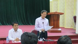 Chủ tịch UBND thành phố Hà Nội Nguyễn Đức Chung tại cuộc họp. Ảnh: Tuổi trẻ