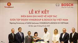 Lễ ký Biên bản ghi nhớ hợp tác với hãng Bosch. Ảnh: Vingroup