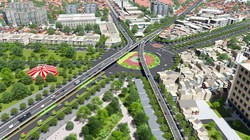 Phối cảnh cầu vượt hình chữ N tại nút giao thông Nguyễn Thái Sơn - Nguyễn Kiệm. Ảnh: Sở Giao thông Vận tải TP.HCM.
