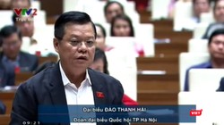 
Đại tá Đào Thanh Hải - Phó Giám đốc thành phố Công an Hà Nội – đã phát biểu tại Quốc hội sáng 7/11. Ảnh cắt từ clip