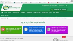 Cổng dịch vụ công trực tuyến của Cục ATTP. 