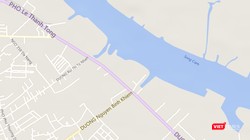 Vị trí Hải Phòng muốn làm hầm đường bộ vượt sông. Ảnh: Maps