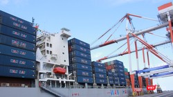 Chuyến tàu đầu tiên vào làm hàng tại cảng HITC tại Lạch Huyện của Hải Phòng ngày 13/5/2018. Ảnh: Thanh Tân