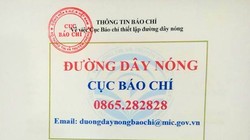 Đường dây nóng của Cục Báo chí