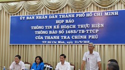 Chánh Văn phòng UBND TP HCM Võ Văn Hoan thông tin kế hoạch thực hiện Thông báo của TTCP. Ảnh: NLD