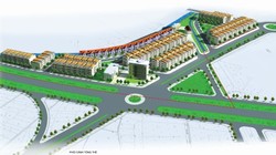 Bản vẽ phối cảnh tổng thể của dự án (Nguồn: Cổng thông tin Giao tiếp điện tử huyện Vĩnh Tường)