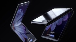 Hình ảnh render của chiếc Samsung Galaxy Z Flip (Ảnh: Gizmochina)