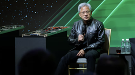 Giám đốc điều hành Nvidia Jensen Huang tham dự một sự kiện tại diễn đàn COMPUTEX ở Đài Bắc, Đài Loan. Ảnh: Reuters.