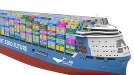 Khái niệm tàu ​​container chạy bằng năng lượng hạt nhân lần đầu tiên được Nhà máy đóng tàu Giang Nam tiết lộ vào năm 2023. Hiện tại, các chi tiết kỹ thuật quan trọng đã được tiết lộ. Ảnh: SCMP.