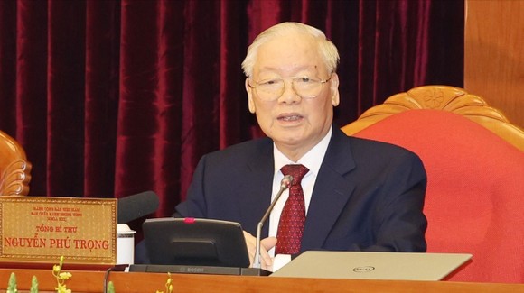 Tổng Bí thư Nguyễn Phú Trọng phát biểu khai mạc Hội nghị Trung ương lần thứ chín, khóa XIII.