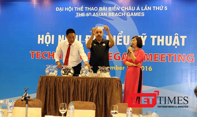 Hơn 2.500 vận động viên đến Đà Nẵng dự Đại hội thể thao biển Châu Á 2016 Sáng 5/9, Ban tổ chức Đại hội thể thao châu Á 2016 (ABG 5) cho biết trong khuôn khổ Hội nghị chuyên môn kỹ thuật thi đấu và Lễ bốc thăm các môn thi đấu