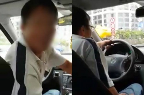 Video: Tài xế Uber Mercedes đuổi khách có con nhỏ xuống đường giữa trời mưa Ảnh cắt ra từ video.