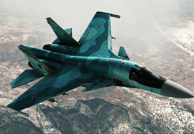 Nga điều Su-34 đi ném bom phá băng cứu trợ lũ lụt ở miền Bắc Máy bay ném bom Su-34 của Nga.