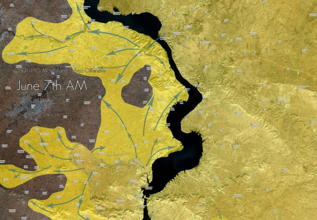 Lực lượng Dân chủ Syria tiến sát đến thành phố Manbij (video) Lực lượng Dân chủ Syria tiến sát đến thành phố Manbij (video)