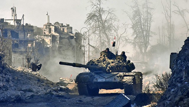 “Hổ Syria Xe tăng thuộc lực lượng Tigers tấn công ở Aleppo