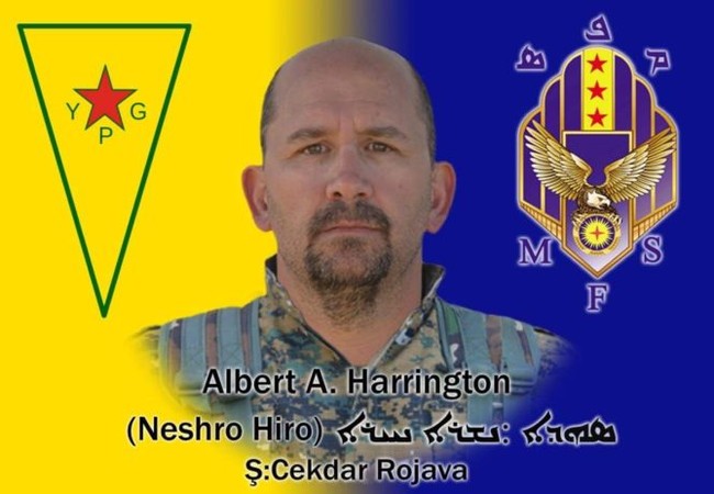 Chiến binh Mỹ tử trận trên chiến trường Raqqa, Syria Albert Avery Harrington, chiến binh YPG người Mỹ tử trận ở Raqqa, Syria