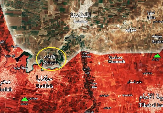 Quân đội Syria đấu pháo, chiếm chốt phiến quân Al-Qaeda ở Hama Ngôi làng Zalaqiyat quân đội Syria giải phóng ngày 06.05.2017