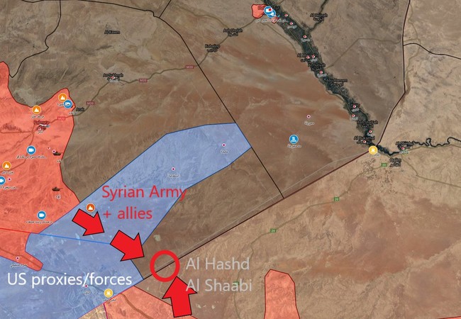 Chiến sự Syria: Quân Assad cắt đường Mỹ và FSA tiến về Deir Ezzor Cuộc tấn công của quân đội Syria, liên két với lực lượng PMU Iraq