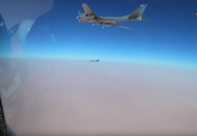 Xem Tu-95MS Nga phóng tên lửa Kh-101 tấn công IS tại Syria (video) Máy bay ném bom chiến lược Tu-95MS phóng tên lửa hành trình Kh-101