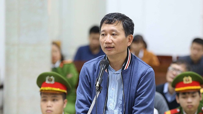 Bị can Trịnh Xuân Thanh trước tòa. Nguồn: Dân trí