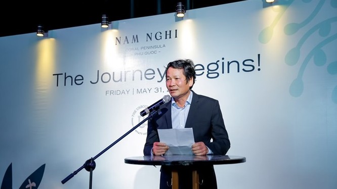 Ông Hà Văn An tại sự kiện thay đổi nhận diện thương hiệu của Khu nghỉ dưỡng Nam Nghi Phú Quốc (Ảnh: dep.com.vn)