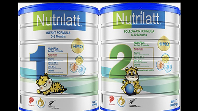 Sản phẩm sữa công thức Nutrilatt 1 và Nutrilatt 2 của Công ty TNHH MS Nutrition Pte  (ảnh baohiemxahoi.vn)