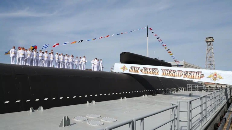 Buổi lễ khánh thành tàu Kniaz Pozharsky. Ảnh: Navalnews.