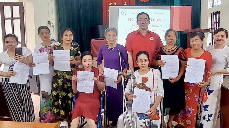 50 người khuyết tật Ninh Bình đăng ký hiến mô, tạng
