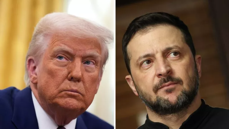 Tổng thống Mỹ Donald Trump và Tổng thống Ukraine Volodymyr Zelensky. Ảnh: Getty.