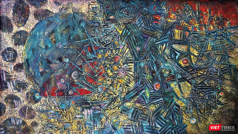 "Gió núi mưa ngàn" - Tranh của họa sĩ Trần Văn Binh