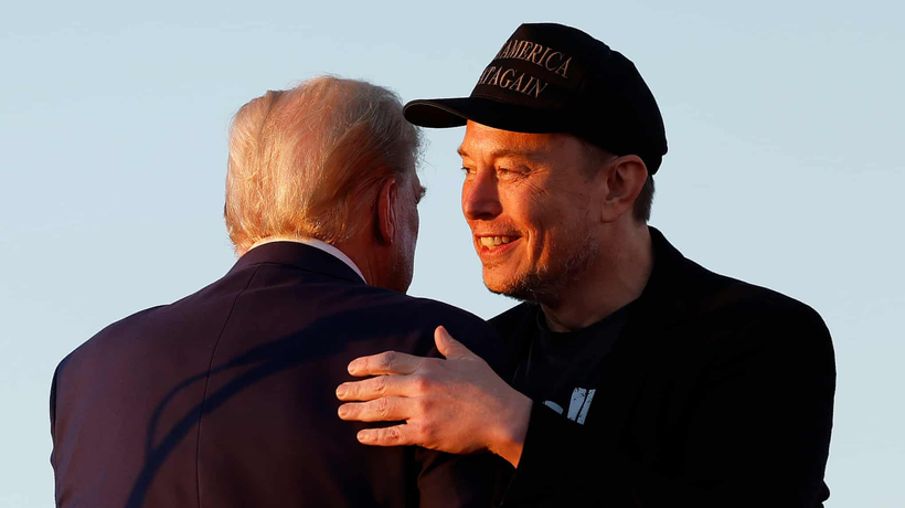 Tổng thống Mỹ đắc cử Donald Trump và Elon Musk.
