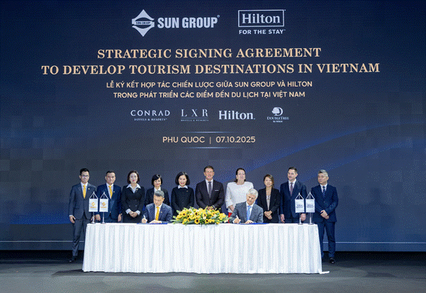 Lãnh đạo cấp cao nhất của Hilton ký kết hợp tác chiến lược với Sun Group