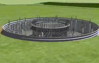 Quy trình xây dựng một trụ điện gió (Ảnh: TTTK).