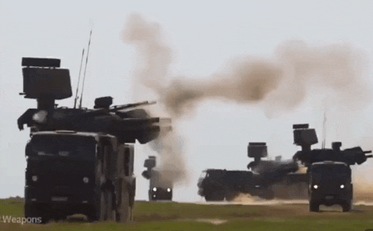 Pháo phòng không của hệ thống Pantsyr-S tác xạ (Ảnh: 163). Pháo phòng không của hệ thống Pantsyr-S tác xạ (Ảnh: 163).