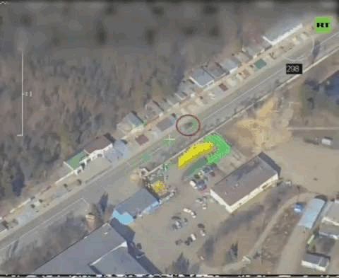 Hình ảnh dàn phóng triển khai bị UAV ghi lại.