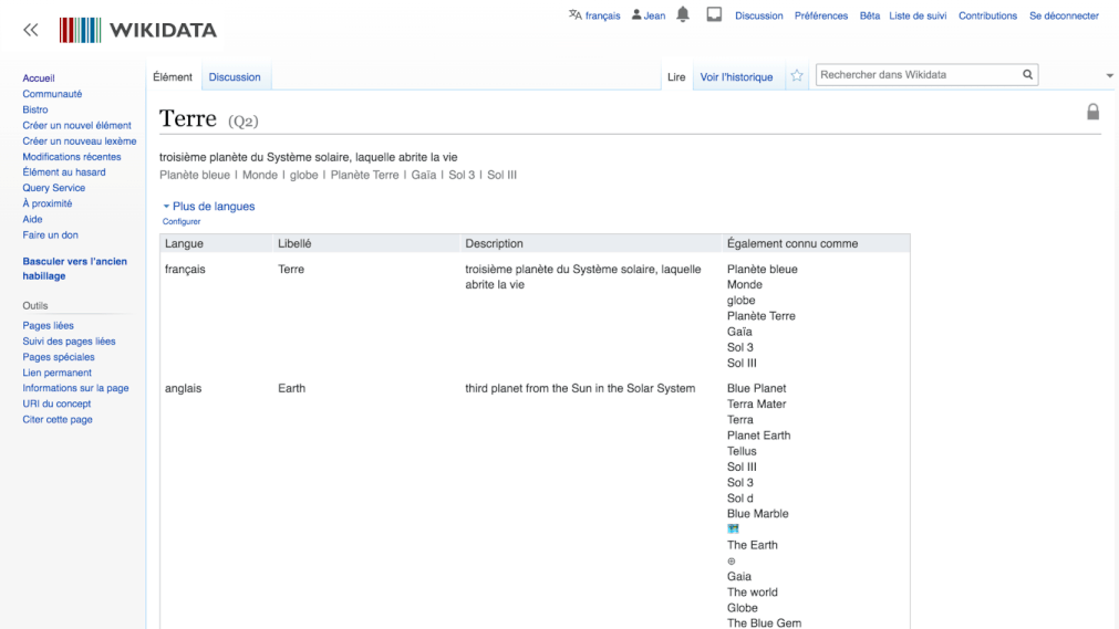 Các đường link bên trái có thể ẩn để tránh phân tâm. Ảnh: Wikipedia.