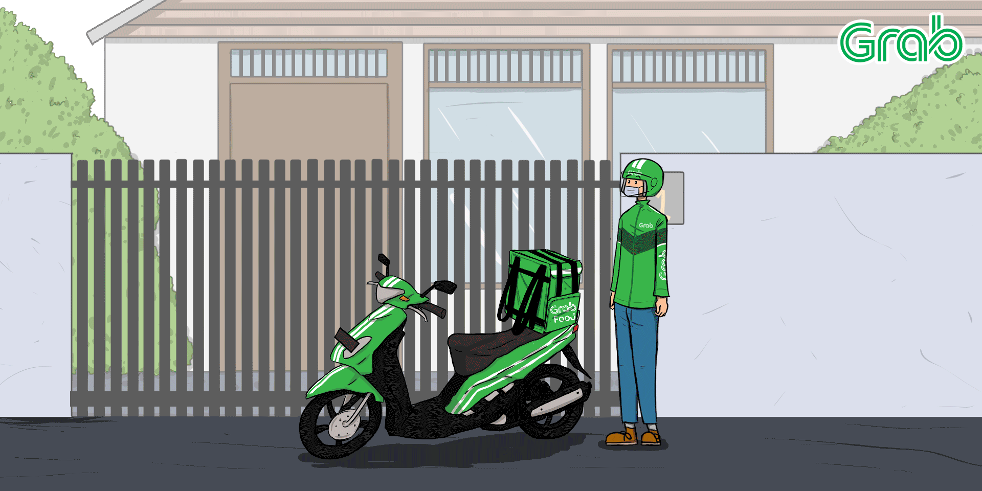 Cách thức giao hàng gián tiếp đối với khách hàng trả tiền mặt. Ảnh: Grab cung cấp. Cách thức giao hàng gián tiếp đối với khách hàng trả tiền mặt. Ảnh: Grab cung cấp.