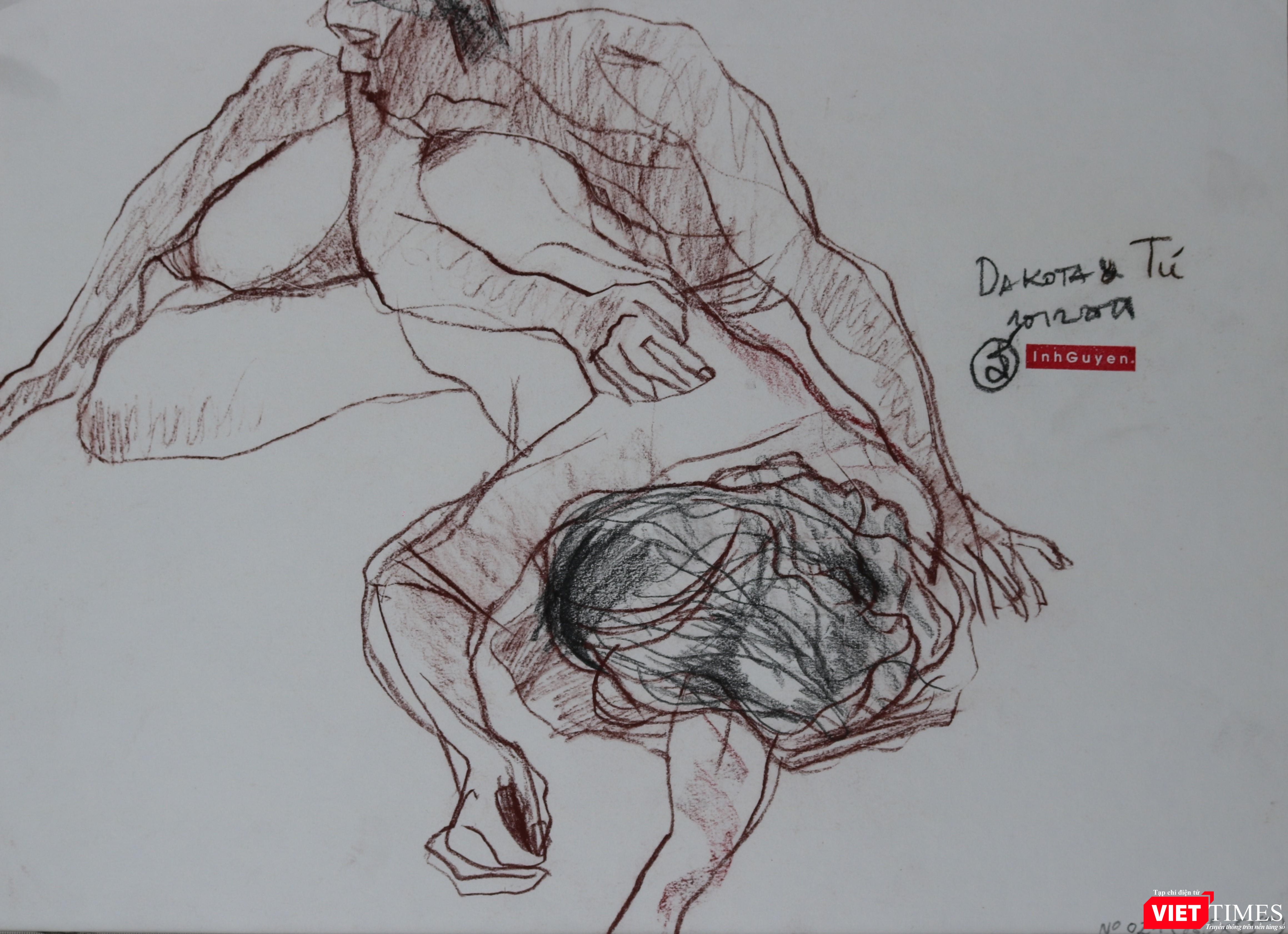 No.021 38.5x53cm.chì than màu, Nguyễn Dương Đính sáng tác năm 2018 No.021 38.5x53cm.chì than màu, Nguyễn Dương Đính sáng tác năm 2018