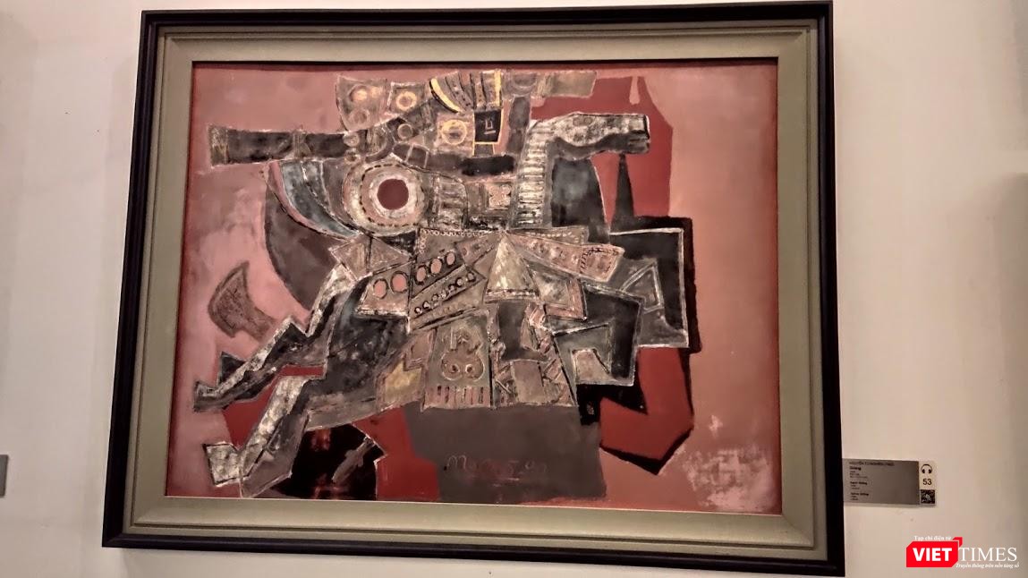 Tác phẩm "Gióng" của danh hoạ Nguyễn Tư Nghiêm được đánh số 53 trên iMuseum (Ảnh: Hoà Bình)